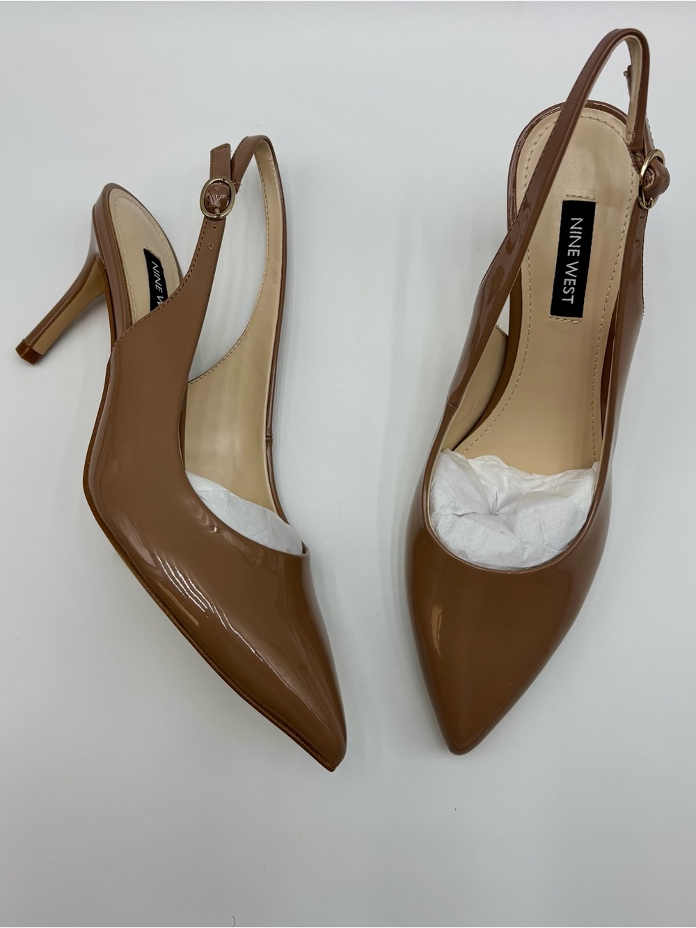 Nine West Menora blush Patent Slingback Pumps Size 7M